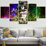 5 t&uuml;kki HD prinditud modulaarsed plakatid Anime Attack On Titan Kaasaegne kodu seina kaunistus Maal L&otilde;uend Elutoa kaunistus Kunstiteos 20X35 20X45 20X55cm