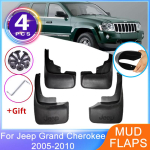 4 tk porilapp Jeep Grand Cherokee WK 2005&ndash;2010 eesmised tagumised porikaitsed, uuendatud poritiiba rattakaitse porilappidega auto black