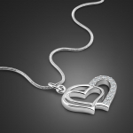 Uued trendikad elegantsed naised 100 % 925 h&otilde;bedast tsirkoonist s&uuml;damest kaelakeed &otilde;nneripatsid moeaksessuaarid peened ehted 43cm