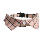 Lemmiklooma kaelarihm Bowtie kassi ruuduline Reguleeritav smokingu kaelarihm Kassid v&auml;ikesed koerad Briti h&auml;rrasmeeste stiilis pehme hingav pulmade s&uuml;nnip&auml;evade dekoratsioon hall v&auml;rv/roosa