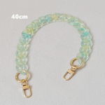 Uued naistekoti aksessuaariosad Neoonkett Candy Crossbody Resin Luksuslik rihm Naiste rippuvad ketid Akr&uuml;&uuml;list &otilde;lakett 40CM roheline