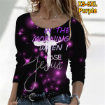 Cat Cartoon Print Crew kaela pikkade varrukatega S&uuml;gisel Populaarne naiste tutvumine vabaaja stiilis top XS-8XL S