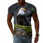 Uus suvemood Animal Birds Eagle Graphic Meeste ja naiste T-s&auml;rk 3D Prindiga Hip Hop Tee Personality &Uuml;markaelus l&uuml;hikeste varrukatega top S