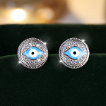 Chic Drip Oil Bule Eye Stud k&otilde;rvar&otilde;ngad Luksuslikud kullav&auml;rvi &uuml;mmargused emailiga k&otilde;rvaklapid naistele T&uuml;drukute peoehted Kingitused kuld