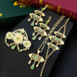 M&uuml;ndiroheline kristallist pross kullav&auml;rvi pruudi ehted araabia hijabi n&ouml;&ouml;pn&otilde;elad moeehtekomplektid m&uuml;ndi