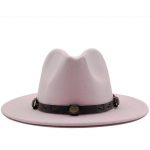 Uus naiste meeste villane Fedora m&uuml;ts nahast lindiga h&auml;rrasmees elegantne daam talvine s&uuml;gis laia &auml;&auml;rega jazzkirik Panama Sombrero m&uuml;ts 56-58CM