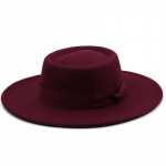 Uus 8,5 cm laia &auml;&auml;rega Fedora m&uuml;ts jazzm&uuml;ts naiste meeste klassikaline vilditud m&uuml;ts Panama tahke Briti v&otilde;luv naiste viltk&uuml;bar 56-58CM adjustable