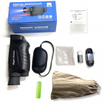 Dt19 kaasaskantav 300 m infrapuna monokulaarne &ouml;&ouml;n&auml;gemine 2,5 k UHD 48 m pikslit 8x digitaalse suumiga teleskoop jahi telkimiseks Standard must