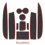 Ukse soone matid Renault Clio 4 13-18 PVC materjalist punane