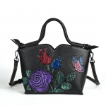 Johnature ehtsast nahast k&auml;sitsi valmistatud reljeefne naiste kott Retro luksuslikud k&auml;ekotid, suured &otilde;la- ja p&otilde;ikkotid must