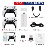 M&auml;ngukonsoolil on sisseehitatud 20000+ klassikalist m&auml;ngu, 4K HDMI-teleri v&auml;ljund kahe 2,4G juhtmevaba puldiga, 32G/64G/128GB nostalgiline m&auml;ngupulk 32GB