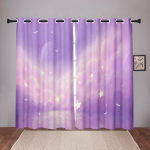 Paksud 2 t&uuml;kki, 90% varjutav Luksuslik Kuu Sky Cloud Star Pimendavad aknakardinad Magamistoa Elutoa Vannitoa K&ouml;&ouml;k Ukseesik W50 X H130(CM)X2&Hook