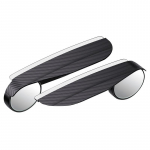 SEAMETAL 2PCS auto tahavaatepeegli vihmakulmuvisiir, s&uuml;sinikkiust auto tagavaate k&uuml;lgmine lumesirm, vihmakaitse autotarvikud 1Pair must