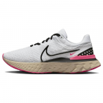 Nike React Infinity Run Flyknit 3 Valge H&uuml;perroosa Meeste Tossud P&auml;rlvalge Must DH5392-101 40.5