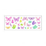 1 leht V&auml;rvilised liblikad Seinakleebis Isekleepuv veekindel PVC eemaldatav elutuba Lastele T&uuml;drukutele Magamistoa kaunistus Seinakunsti kleebis