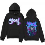 Ghost Band Hoodies Muusikaprinteriga dressipluus FeUnisex/Unisex talveriided High Street Naiste moepullover Unisexga pikkade varrukatega topid L