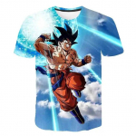 Summe T-s&auml;rk 3D Goku Vegeta Printing Harajuku Fashion l&uuml;hikeste varrukatega vabaaja topp XL