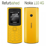 Taastatud Nokia Originaal Nokia 110 4G (2021. aasta) LTE 4G mobiiltelefon &uuml;he 1/2 SIM-iga No charger kollane