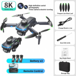 Uus S118 harjadeta minidroon HD ESC kolme kaamera mootoriga optilise vooluga h&otilde;ljuv takistusi v&auml;ltiv tuulekindel neljakopteri m&auml;nguasi 3 battery