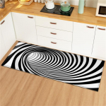 Maagiline fotovaip k&ouml;&ouml;gi sissep&auml;&auml;su uksematt 3D Vortex Illusion mustriga tr&uuml;kitud s&ouml;&ouml;gitoa vaibad Mitmev&auml;rviline kodukaunistus 40x60cm