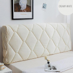 Luksuslik &uuml;hev&auml;rviline paksu sametist tepitud voodipeakate Superpehme k&otilde;ikeh&otilde;lmav l&uuml;hike pl&uuml;&uuml;sist voodipeatsi kate koduhotellile W120 x H65cm beež