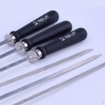 Roostevabast terasest BBQ Camping k&ouml;&ouml;gin&otilde;ude k&auml;epidemega 6 tk