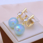 Uued Korea trendikad sinised rippk&otilde;rvar&otilde;ngad naistele Moodsad tsirkoon k&otilde;rvar&otilde;ngad, ehted, pulmatarvikud sinine