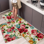 1 tk Rose Romantic Floral Print Area vaip, libisemiskindlad pestavad uksematid, Boho sissep&auml;&auml;su vaibad, s&otilde;brap&auml;eva sisekujundusvaip 40*60cm
