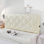 K&otilde;ik hinnas paksu sametist voodipeatsi kate Pehme korallifliisist tepitud voodipeakate &uuml;hev&auml;rviline valge voodi seljakaitse kate W150cm x H70cm beige