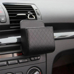 1 pc Car Storage Bag Air Vent Dashboard Tidy Hanging Leather Organizer Box Glasses Phone Holder Storage Organizer Car Accessorie 1 PC Black