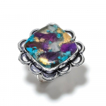 Natural Spiny Oyster Gemstone Handmade 925 Sterling Silver Ring Size 8 w4z97