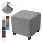 1 tk Veniv Ottomani Tabureti Kate Žakaarmustriline Elastne Ruudukujuline Jalatoe Kate K&otilde;ikeh&otilde;lmav Tolmukindel Jalatabureti Libikate Elutuba S Stool cover