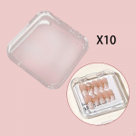 10 Pieces Press on Nail Packing Boxes Large Organizers Portable Tips Display Holder for L_transparent