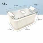 Suure mahutavusega k&uuml;lmkapp Toidukr&otilde;beda k&ouml;&ouml;giviljade ja puuviljade s&auml;ilituskast k&ouml;&ouml;gi jaoks t&uuml;hjenduskorv Toidu tihendkarbid toidu hoiustamine L valge