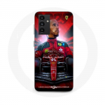 Coque Maniacase pour Samsung Galaxy A54 5g Lewis Hamilton Ferrari officiel