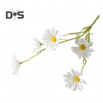 Kunstlilleoks varrega 5 kahvliga 5 peaga kodune pulmapidu Kunstsiidist lillede lilleseade siseruumides v&auml;liaia kaunistamiseks fotorekvisiidid valge