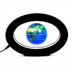 Magnetilise levitatsiooni gloobuse maailmakaart Valge valguse ovaalse kujuga alus Sisseehitatud LED-valgustid Kodutarvikud Kontori lauakaunistus 110v&AU sinine