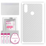 apgo Protective Skin Sticker for the back compatible with Lenovo A6 Note, Wrap Film, Foil, Vinyl - Pattern Transparent Carbon