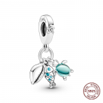 Sobivad Mood K&auml;ev&otilde;rud 925 Sterling H&otilde;be Kameeleon T&auml;ht Kuu Amuletid Kilpkonn Sinised Silmad Helmed DIY Ehted Halloweeni Kingitus PJT924