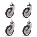 3-tollised piduritega p&ouml;&ouml;rlevad rattad hotellirestorani k&auml;ru rataste jaoks, 8x15 keermega, kerge kogumahutavus 160 naela Silvery Type 1