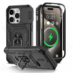 &Uuml;mbris iPhone 15 14 13 12 11 Pro XS Max XR 8 7 Plus kaamerale, militaarklassi soomuskaitse, 360 kraadi p&ouml;&ouml;ratav soomuskate iPhone 15 Pro Max