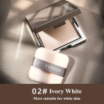 T&uuml;drukute Silver Square Makeup Compact Puuder Peitepulber Brighten Pressed Powder Oil-control kauap&uuml;siv veekindel kosmeetiline puuder