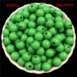 500 tk k&auml;sitsi valmistatud materjal 4 mm akr&uuml;&uuml;lpinnase v&auml;rvi lahtised helmed ehete valmistamiseks isetegemise k&auml;sit&ouml;&ouml; ehete tarvikud about 500Pcs 4mm