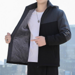 Talvine polsterdatud jakk Meeste sportlik vabaaja jope kapuutsiga paksu polsterdatud meeste jope 6XL must