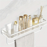 1 tk akr&uuml;&uuml;l vannitoariiul, lihtne ilma puurimiseta vannitoa hoiuriiul, kosmeetika kraanikausi riputatav r&auml;tikuhoidik, vannitoasalv valge