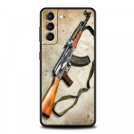 AK47 k&auml;sirelva kuulide telefoni&uuml;mbris Samsung Galaxy S23 Ultra S22 S21 S20 FE 5G S10 S10E S9 S8 Plus Note 20 pehme must kate jaoks S22 Ultra 5G