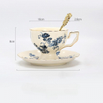 Kohvitassikomplekt Retro sini-valge keraamiline kohvikann Kohvitass Peen inglise p&auml;rastl&otilde;unatee tassi teekomplekt araabia kohvikomplekt