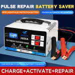 Automaatsed akulaadijad EU/USA pistik 12V/24V viieastmeline toite-impulss-paranduslaadijad 400W digitaalne LCD-ekraan m&auml;rg-kuiv pliihape Style 6