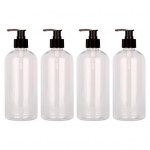 4 tk 500 ml l&auml;bipaistvad pumbapudelid vastupidavad BPA-vabad kaasaskantav disain korduvt&auml;idetav dosaator &scaron;ampooni losjooni seebi jaoks puhas