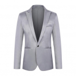 Meeste &uuml;likonnamantel Slim Fit &uuml;hev&auml;rviline &auml;riklassi bleiser &uuml;he n&ouml;&ouml;biga &uuml;likonnamantel taskutega pulmadeks, kontori&otilde;htuks M